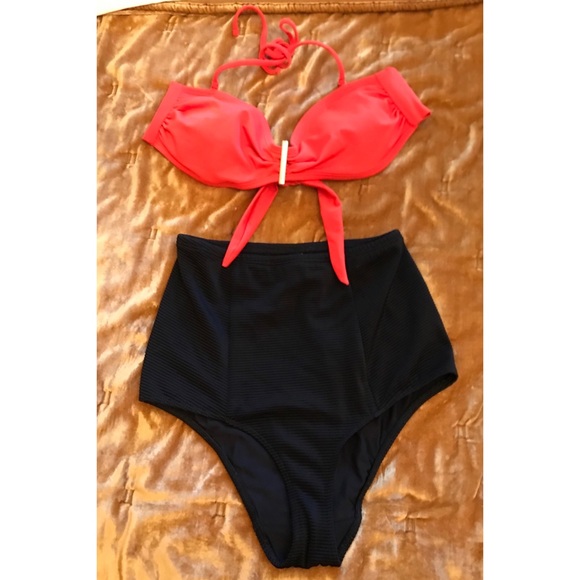 Gap Orange Bandeau/Halter Bikini Top, Size Medium - Picture 17 of 17